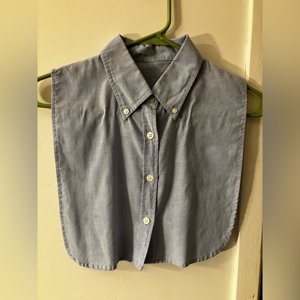 4/$20 Detachable Shirt Collar Bib - Light Blue
